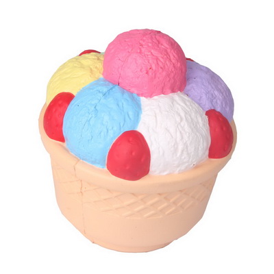 Multicolored ice cream